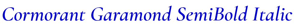 Cormorant Garamond SemiBold Italic الخط